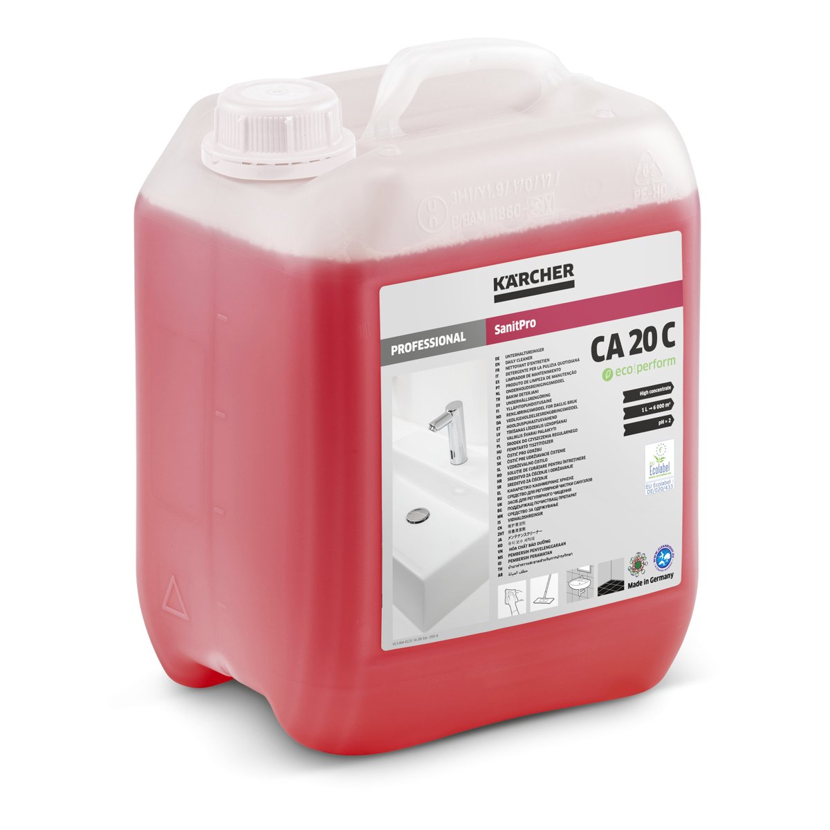 Засіб для підтримуючого прибирання SanitPro CA 20 C eco!perform, 5л