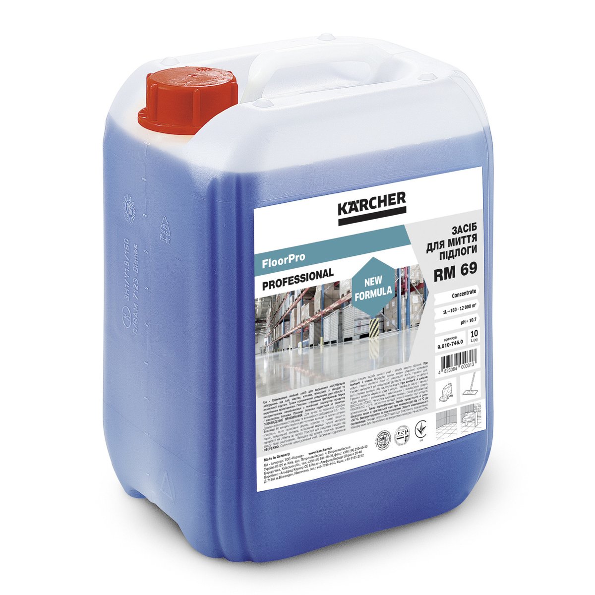 Промисловий засіб для чищення FloorPro RM 69, 10л